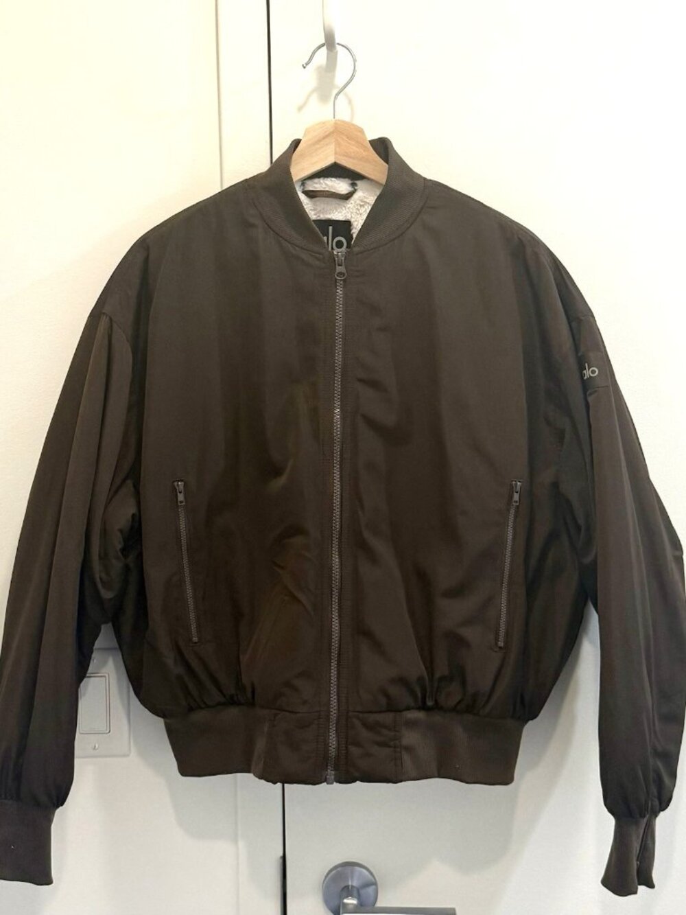 Alo Women's Urbanite Bomber Jacket, Brown, Size XS